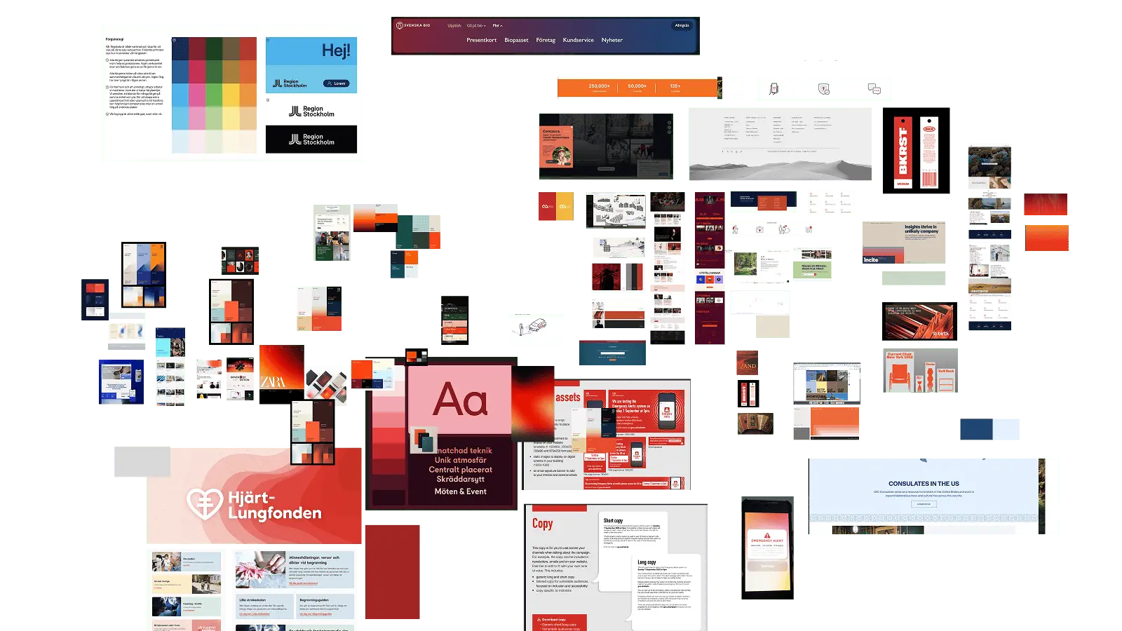 Brand moodboard and identity directions
